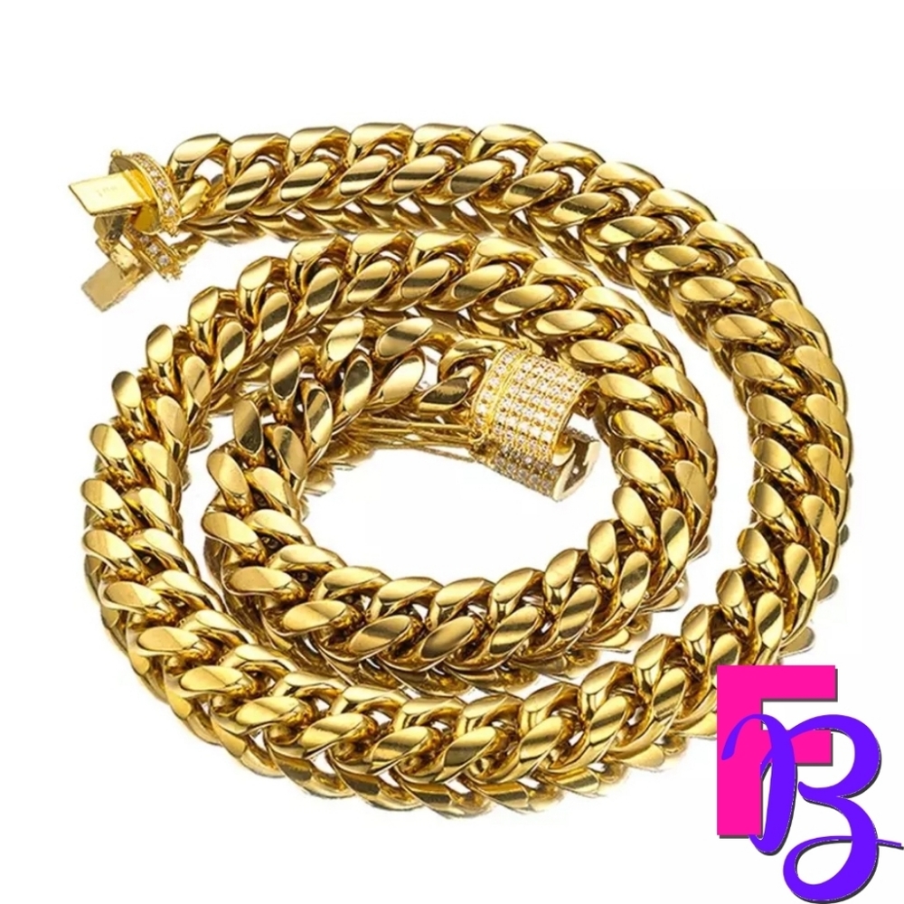 *NEW!* Heavy 14MM 18K Iced Miami Cuban Chain - Picture 4 of 10